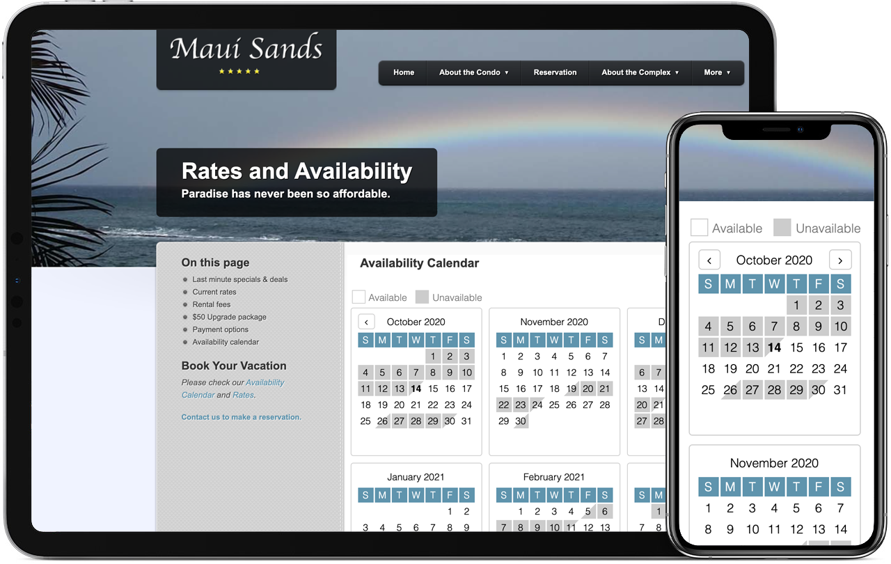 The Accommodation Calendar - An iCal/ICS based Availability Calendar by  RentalBell
